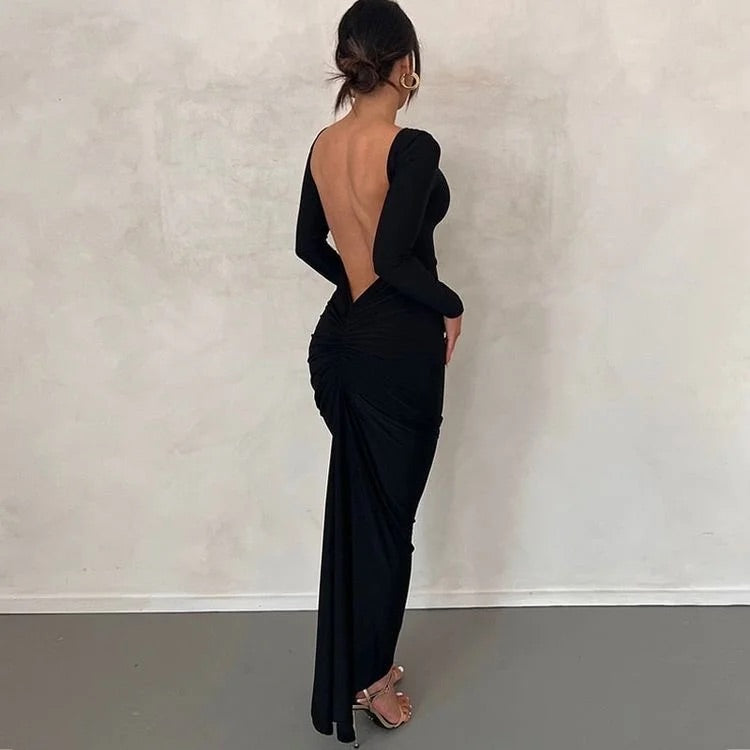 Backless sexy slim fit dress