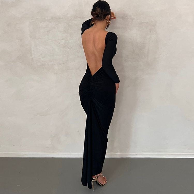 Backless sexy slim fit dress